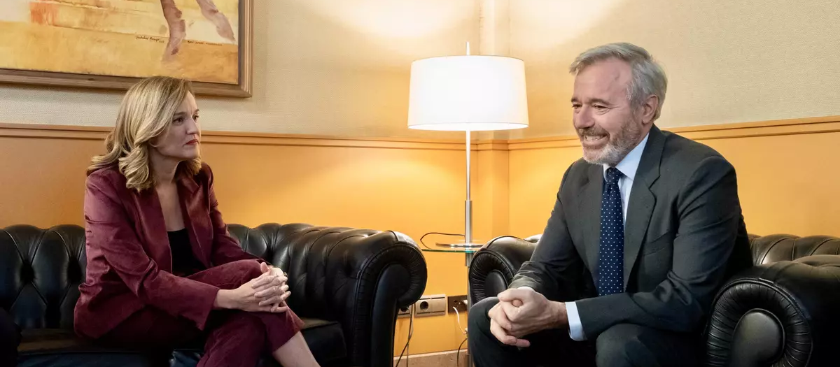 Jorge Azcón y Pilar Alegría en una imagen de archivo