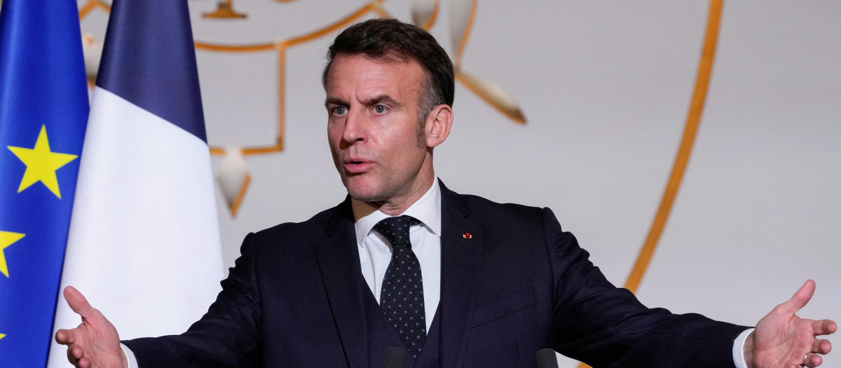 El presidente de Francia, Emmanuel Macron, en París