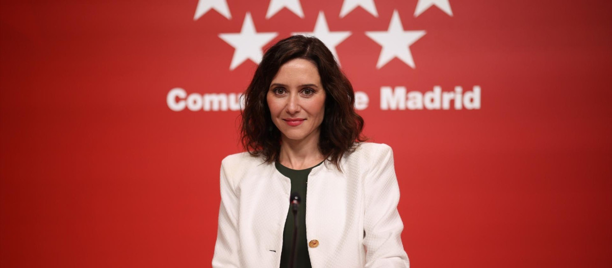 La presidenta de la Comunidad de Madrid, Isabel Díaz Ayuso, durante una rueda de prensa tras la reunión del Consejo de Gobierno