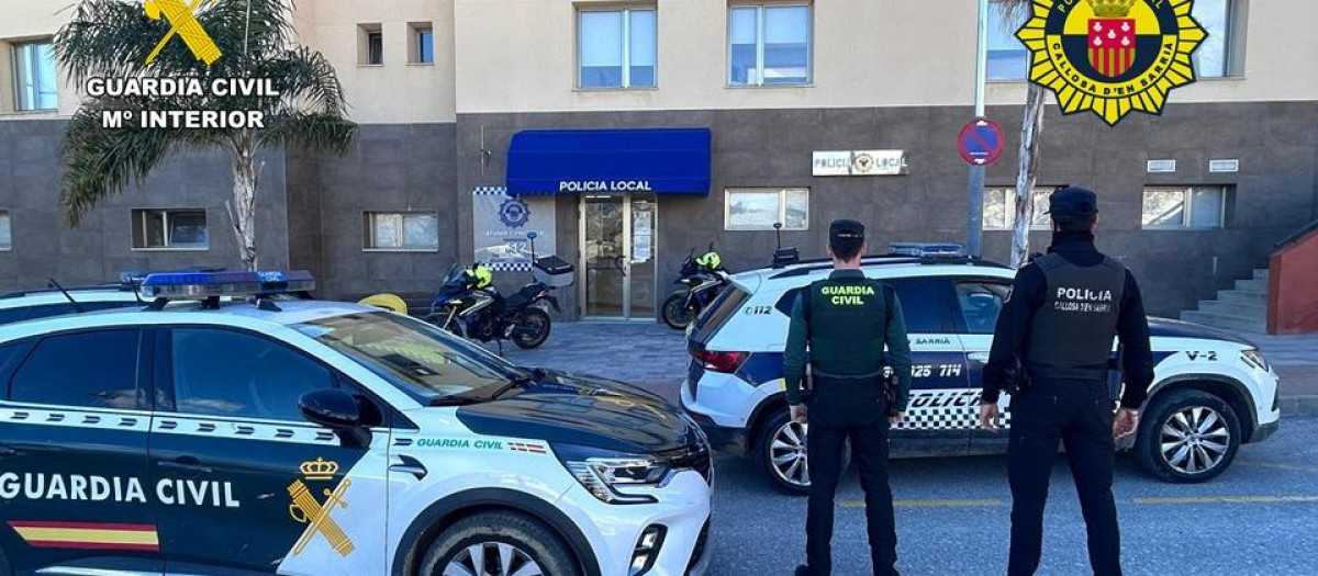 Guardia Civil y Policía Local de Callosa d'en Sarrià (Alicante)