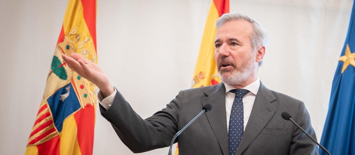 El presidente del Gobierno de Aragón, Jorge Azcón