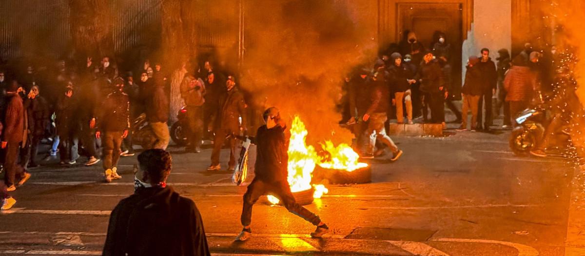 Protestas contra el régimen de los ayatolás en Teherán, Irán
