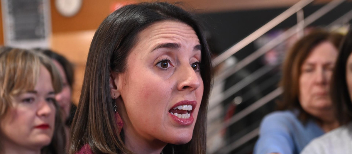 La secretaria política de Podemos y eurodiputada, Irene Montero, este domingo