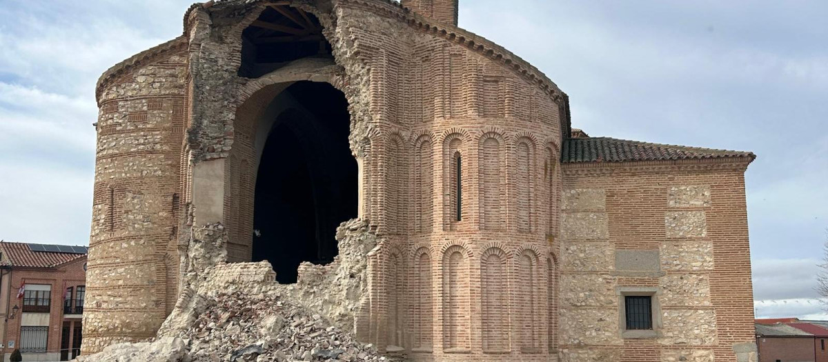 Derrumbe de la iglesia de Muriel de Zapardiel (Valladolid)
