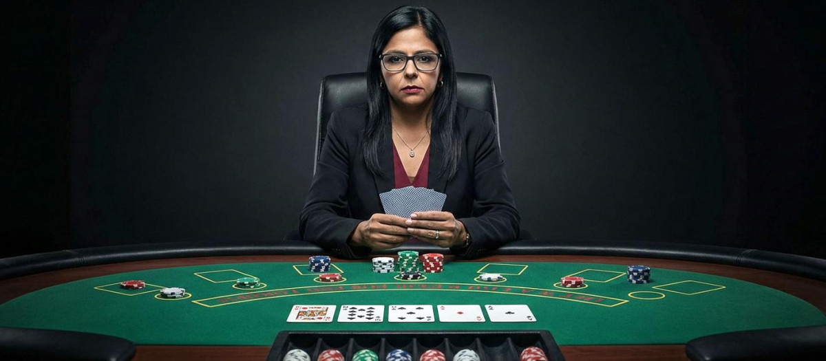 Delcy Rodríguez en montaje de David Díaz