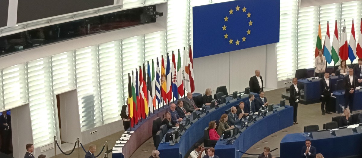 Imagen de archivo del salón plenario del Parlamento Europeo en Estrasburgo