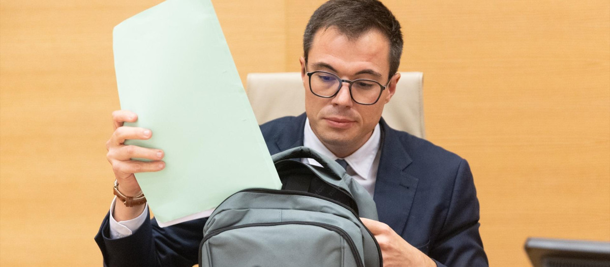 Imagen de archivo de Cayetano García durante la comisión de investigación de la dana en el Congreso de los Diputados