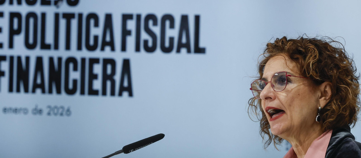 María Jesús Montero, durante su comparecencia tras el CPFF