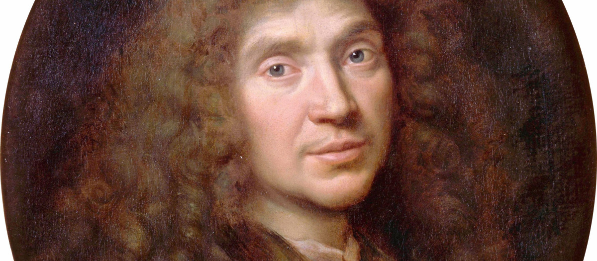 Retrato de Molière pintado en Avignon c. 1658