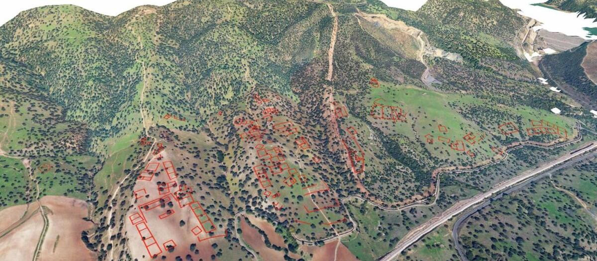 Zona propuesta por el investigador para la localización de esta ciudad califal