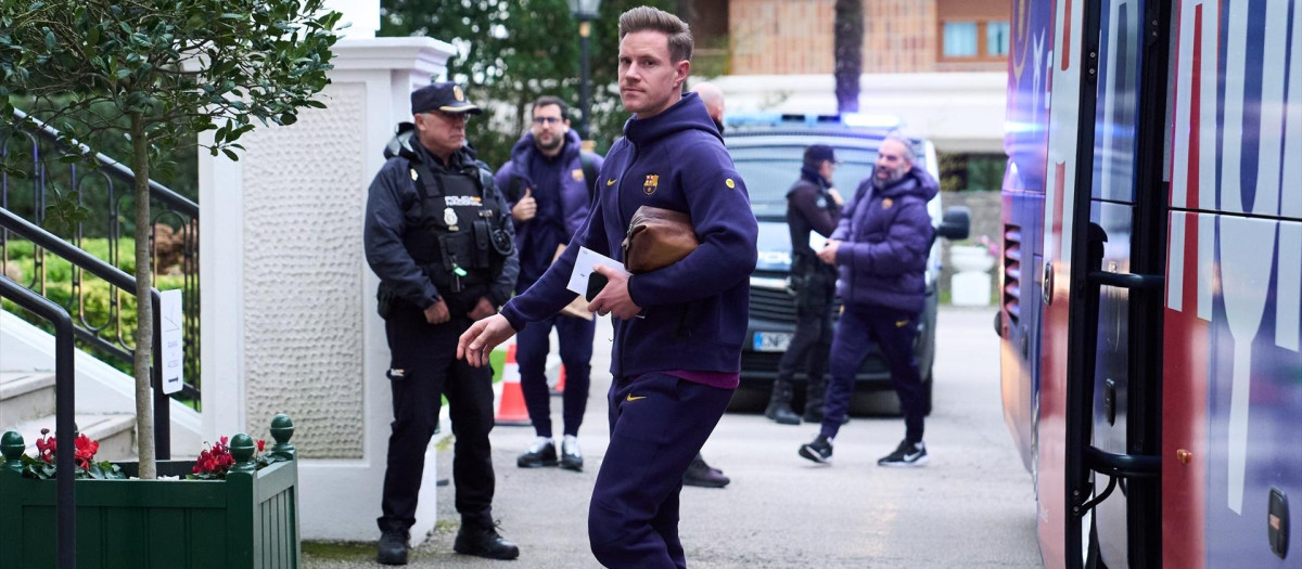 Marc-André ter Stegen, en su llegada a Santander