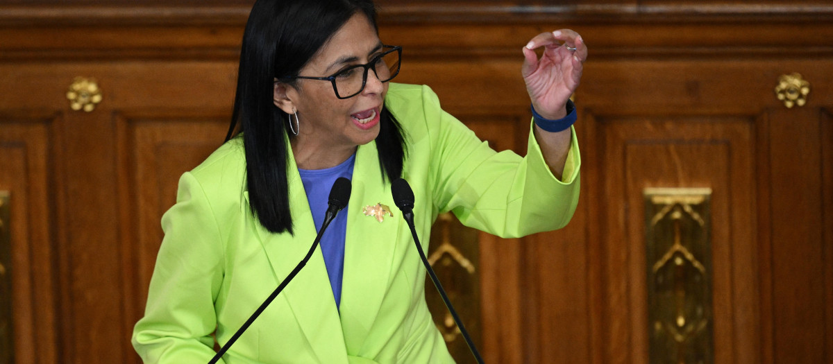Delcy Rodriguez, "presidenta encargada" del régimen venezolano