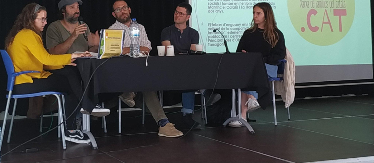 Miembros de Xafa participando en la jornada 'Escola i Català', en una imagen de archivo