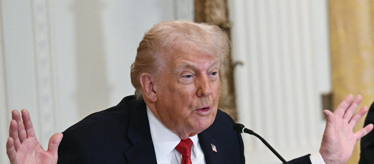 El presidente de Estados Unidos, Donald Trump, habla durante una mesa redonda sobre inversiones en atención médica rural en la Sala Este de la Casa Blanca en Washington, D.C