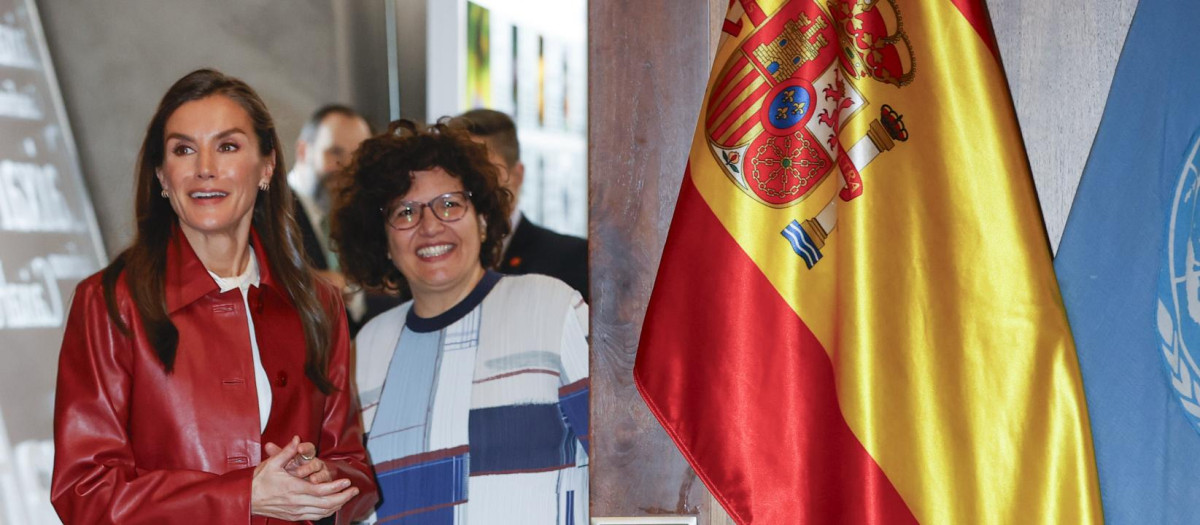 Spanish Queen Letizia uring the opening of the Global Caregivers Forum, organized by UNICEF and the OMS, in Madrid. Thursday, January 15, 2026