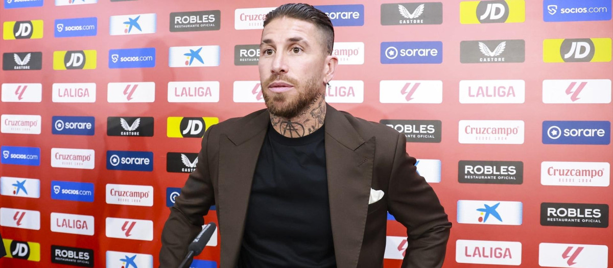 Sergio Ramos, en su despedida como jugador del Sevilla en junio de 204