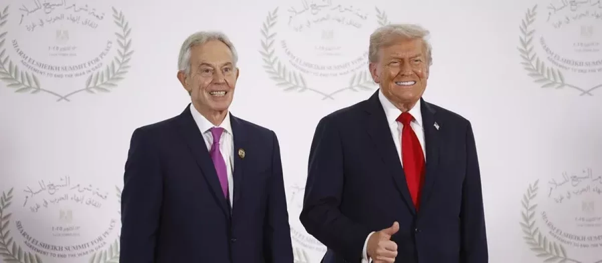 Tony Blair y Donald Trump en una foto de archivo