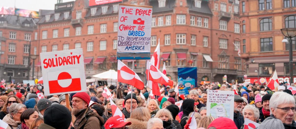 La manifestación contra Trump y en defensa de Groenlandia en Copenhague