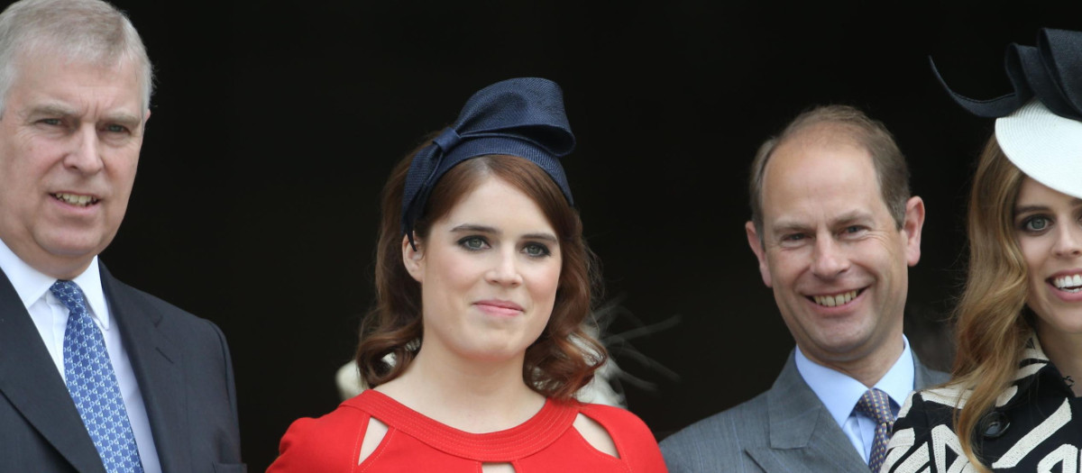 Eugenia de York, junto a su padre