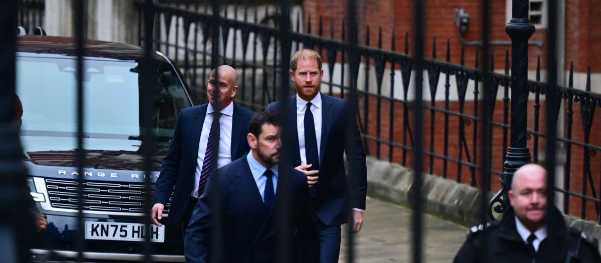 Prince Harry, the Duke of Sussex, arrives at the Royal Courts of Justice in central London as part of a lawsuit against the publisher of the Daily Mail over claims of illegal information collection.