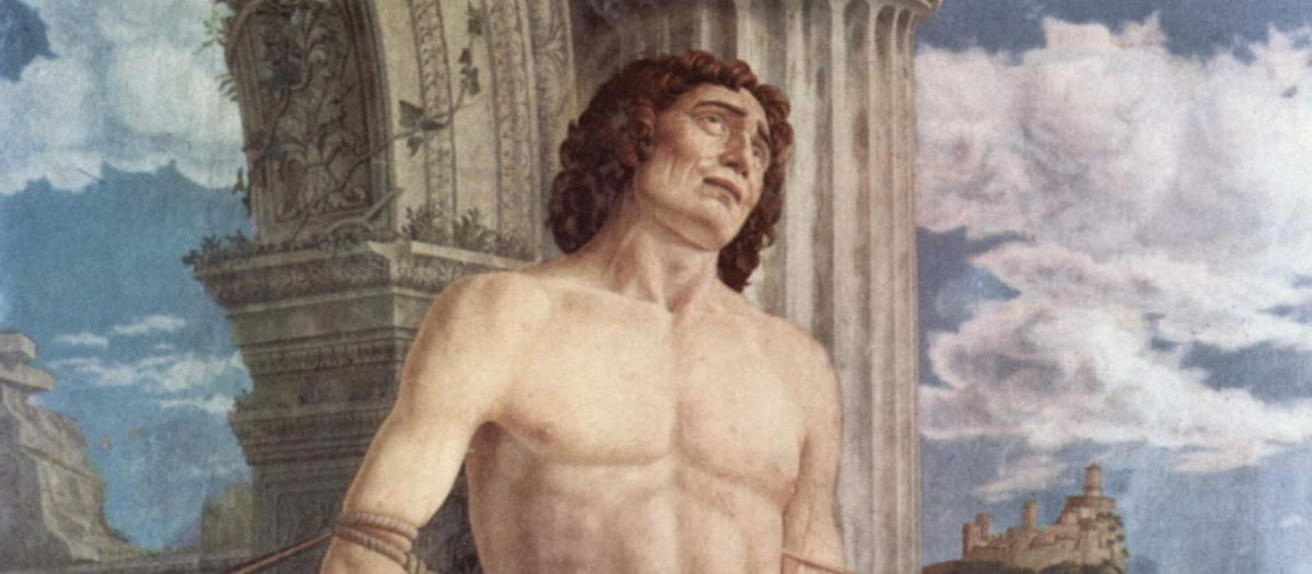 Obra de Andrea Mantegna del martirio de San Sebastián