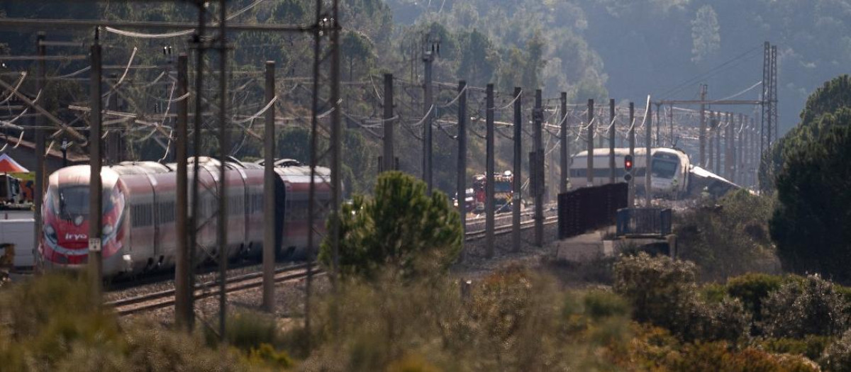Imagen de los dos trenes siniestrados en Adamuz