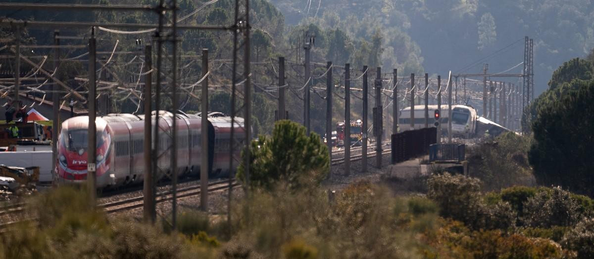 Imagen de los dos trenes siniestrados en Adamuz