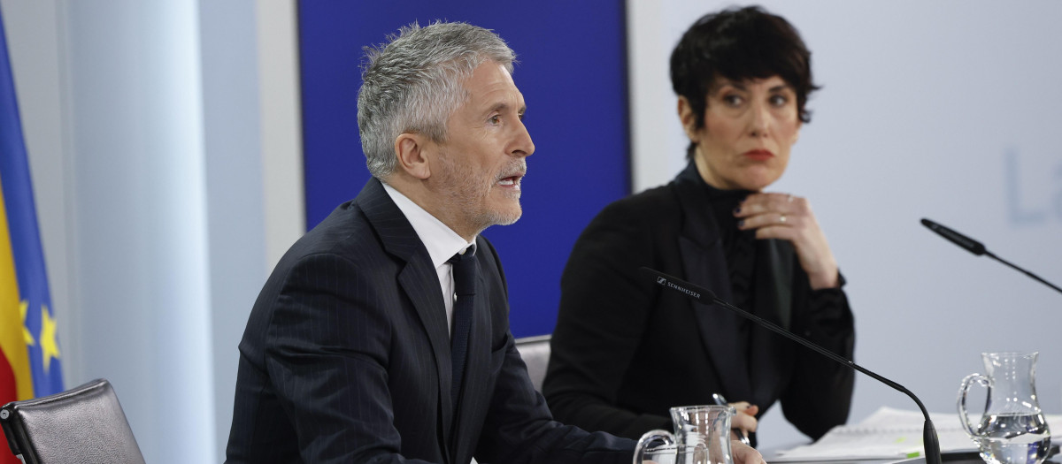 Los ministros Fernando Grande-Marlaska y Elma Saiz