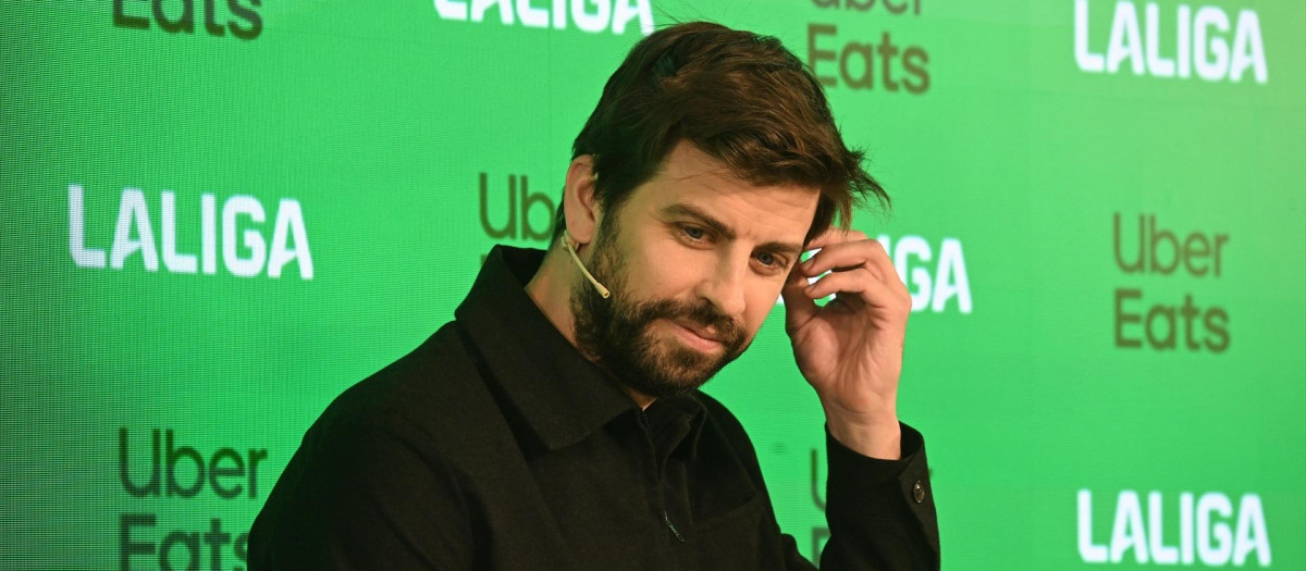 Gerard Piqué, en un acto promocional con Uber Eats