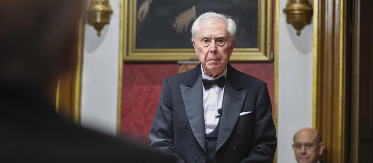 Javier Rupérez, este martes en la Real Academia de Ciencias Morales y Políticas