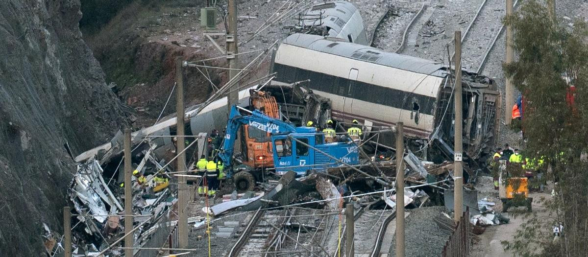 Imagen de uno de los vagones accidentados en Adamuz