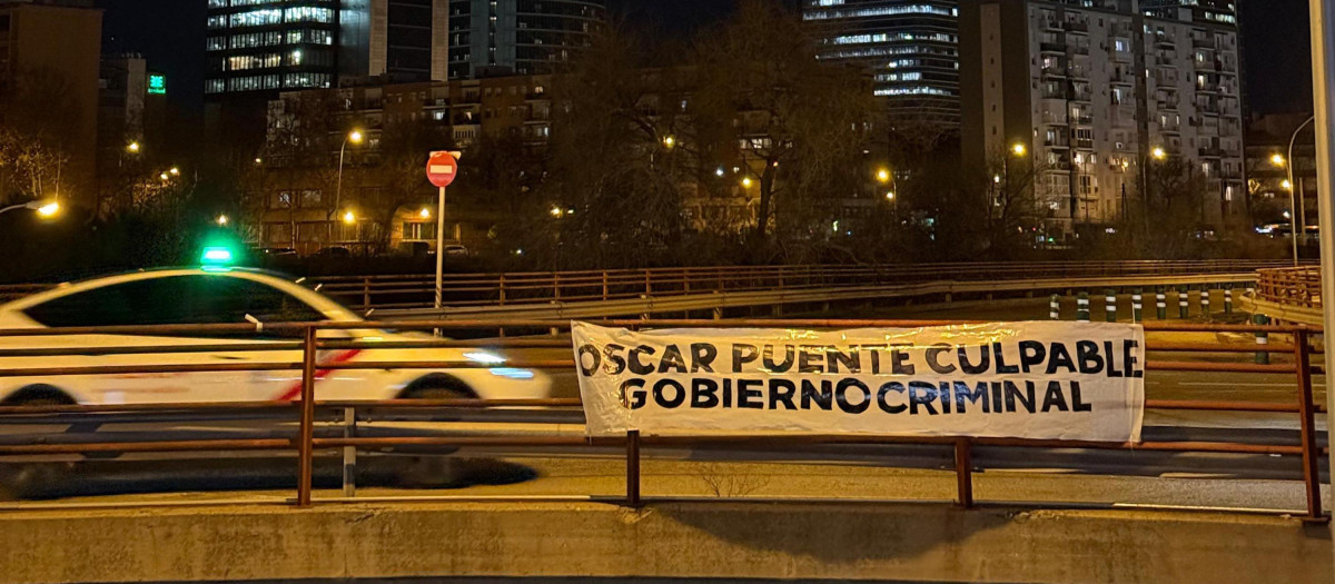 Imagen de una de las pancartas en Madrid
