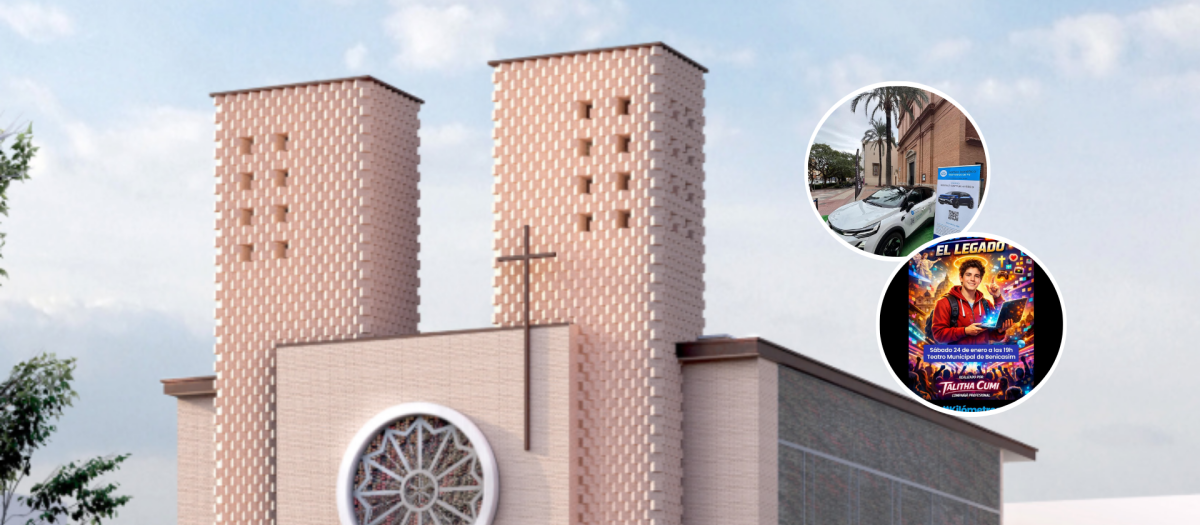 Montaje de la futura parroquia de Benicàssim y las iniciativas para recaudar fondos para su financiación