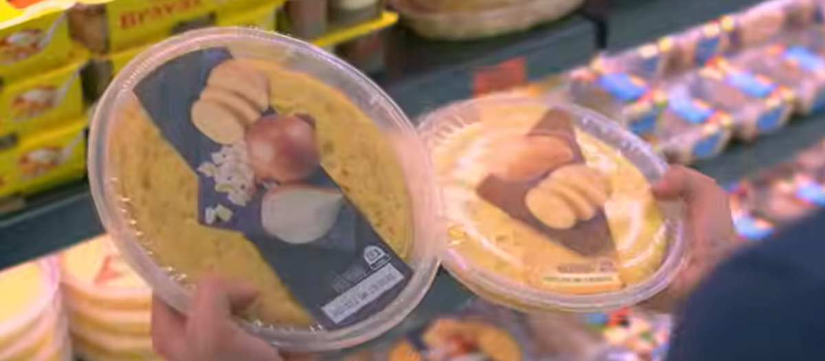 Imagen de las dos opciones de tortilla de patata de Mercadona.