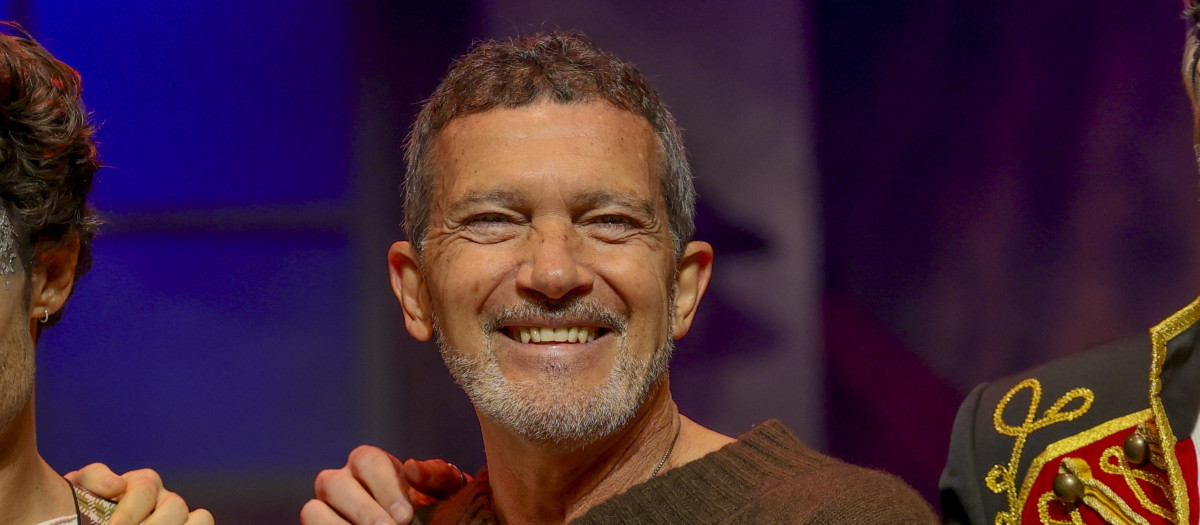 Antonio Banderas en a presentación de su musical Godspell en Madrid el pasado martes