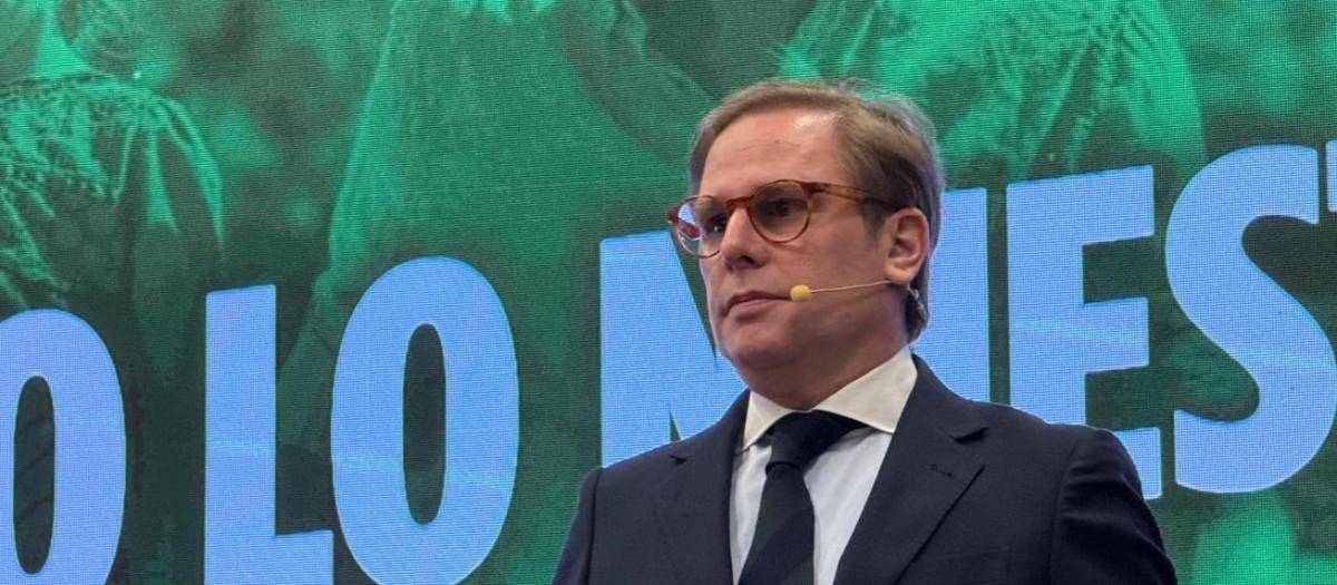 El portavoz de Vox en el Parlament, Joan Garriga, este jueves