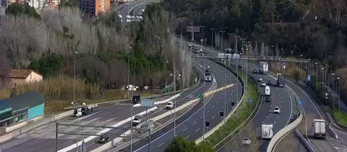 Corte de la AP-7 a la altura de Martorell