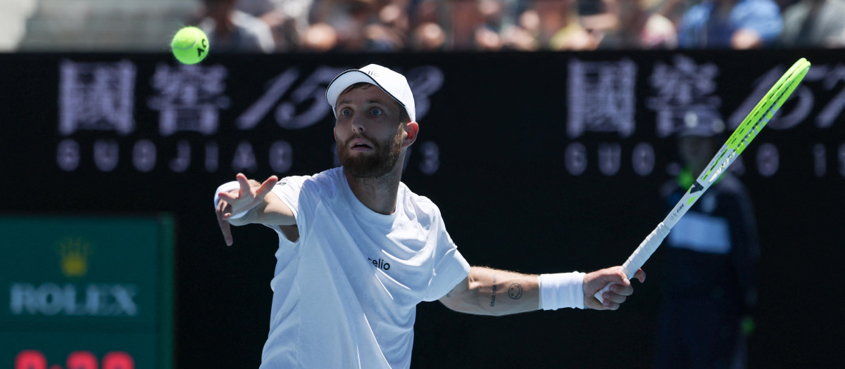 Corentin Moutet, en un partido en el Open de Australia 2026