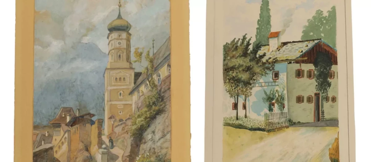 Las dos acuarelas de Hitler que subasta Hutchinson Scott