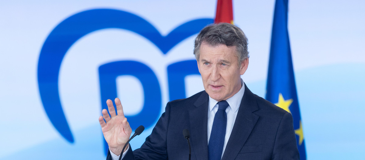 El presidente del PP, Alberto Núñez Feijóo
