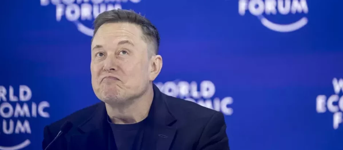 Elon Musk en Davos.