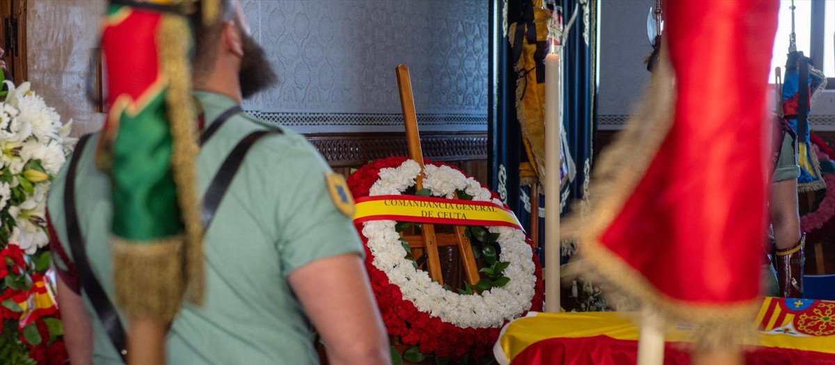 Capilla ardiente del capitán de la Legión Álvaro García Jiménez