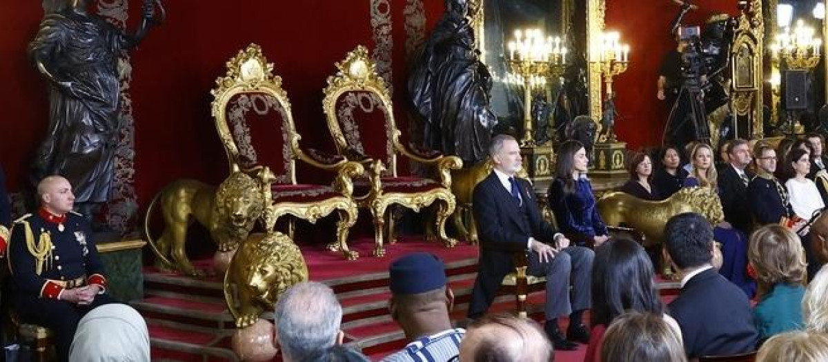 Los Reyes, en la recepción al Cuerpo Diplomático el pasado viernes