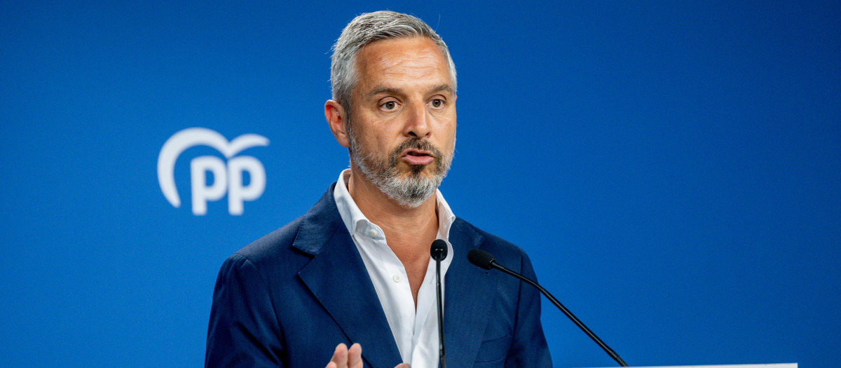 El vicesecretario de Hacienda, Vivienda e Infraestructuras del PP, Juan Bravo