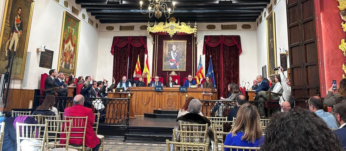 Imagen del pleno de Elche, Alicante