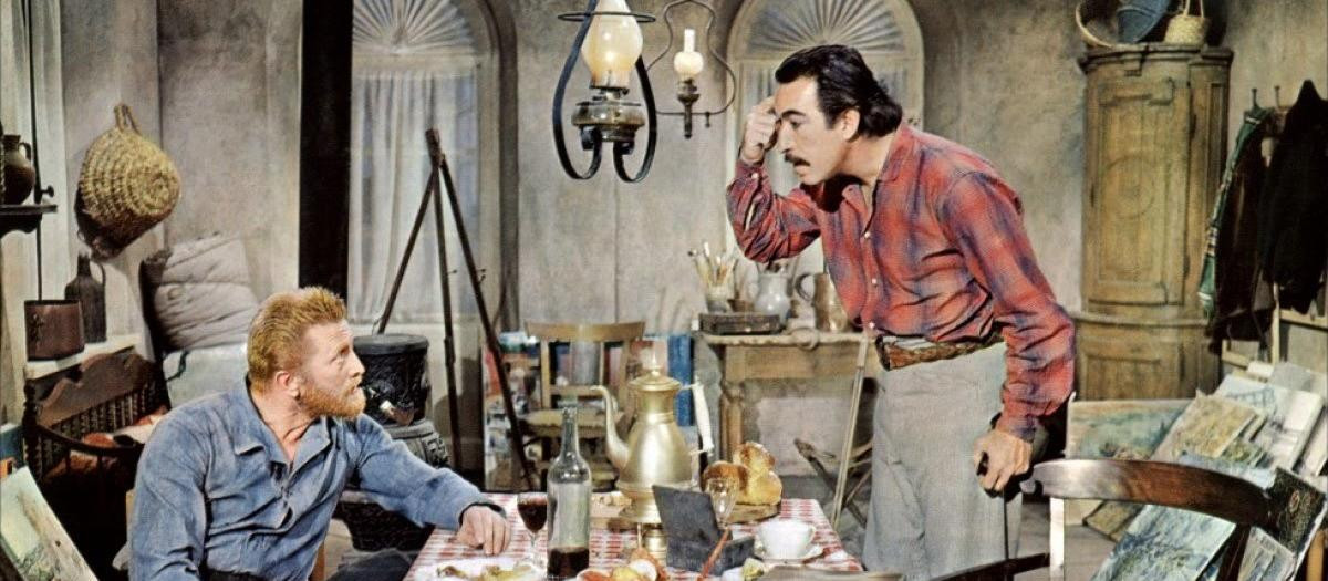 Kirk Douglas en una escena de la película de El loco del pelo rojo
