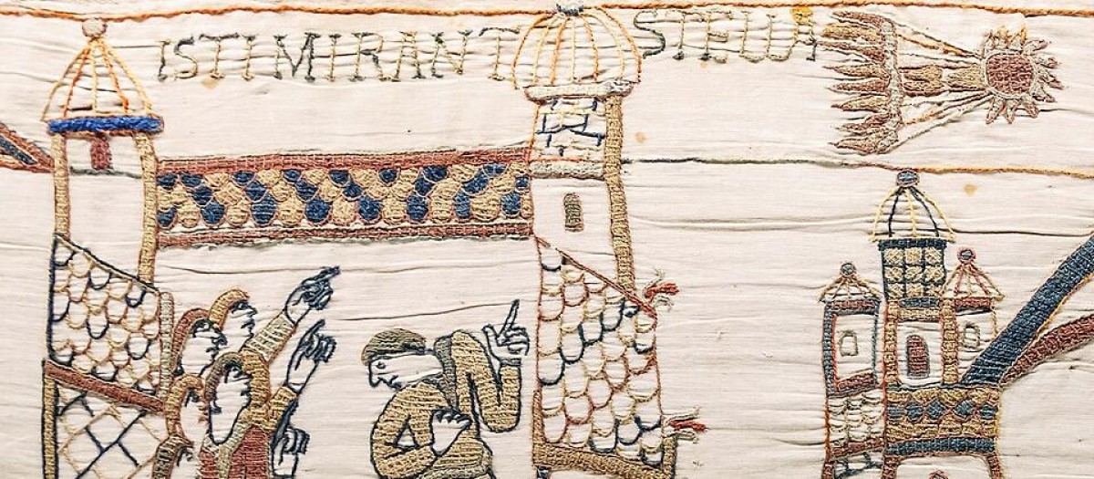 Tapiz de Bayeux, representación más antigua conocida del cometa Halley