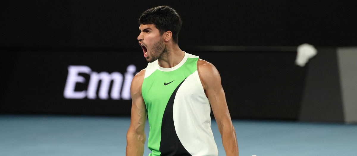 Carlos Alcaraz se metió en semifinales del Open de Australia por primera vez en su carrera