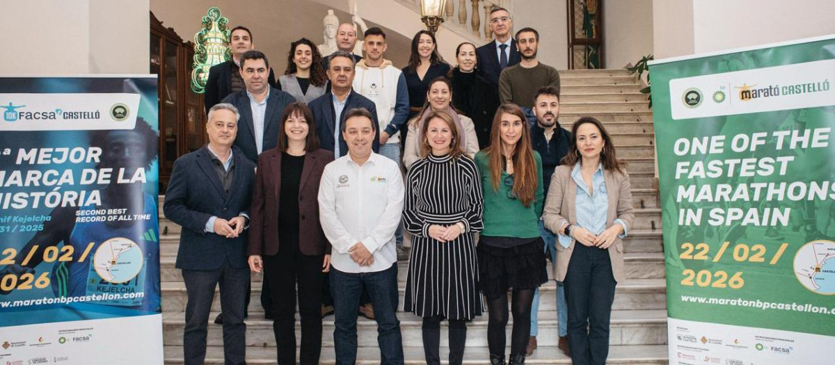 El Ayuntamiento de Castellón en la recepción de los patrocinados de la maratón