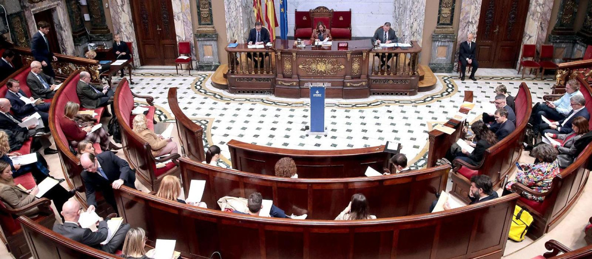 Imagen tomada este martes durante el Pleno del Ayuntamiento de Valencia